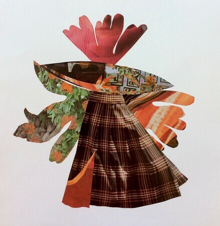 Dance    14.5x14.5  Collage on paper