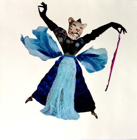Dance asthough there is no tomorrow!  15x15 Collage on paper