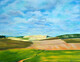 Into the distance (Andalusia)   28x36 Oil on canvas, wired and ready to hang.